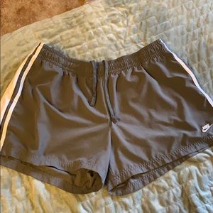 Grey Nike running shorts